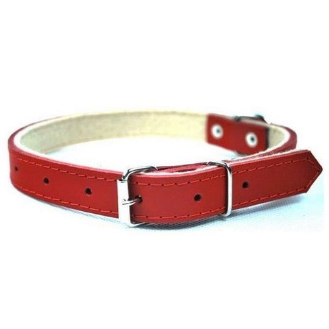 Lederhalsband - 25-65cm Rot - CHABA