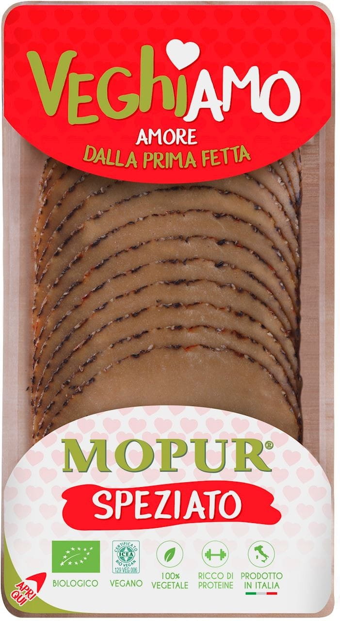 Producto vegano A'LA Gewürzwurst Mopur BIO 90 g - VEGHIAMO