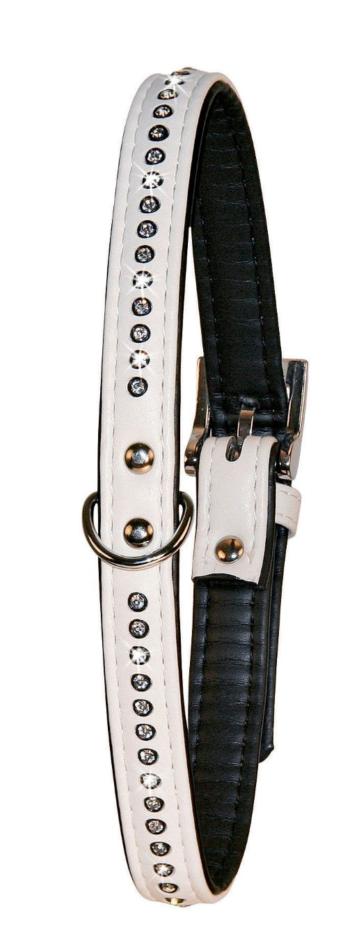 Halsband mit Kristallen, 19-24 cm, 14 mm, weiß [83744] - KERBL