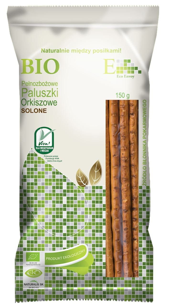 Solené celozrnné špaldové tyčinky BIO 150g - ENVOY