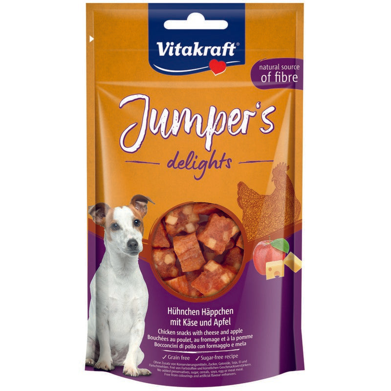 JUMPERS DELIGHTS Hähnchen-Apfel-Leckerli für Hunde 80 g - VITAKRAFT