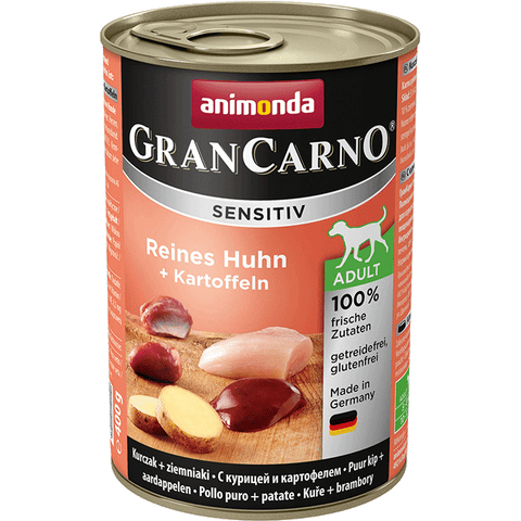 GranCarno Sensitive Adult reine Hühnerkartoffeln in Dosen 400 g - ANIMONDA