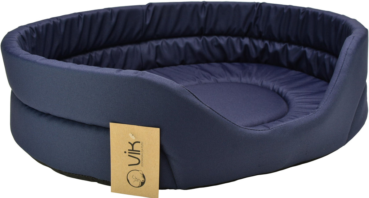 Ovales Bett Nr. 9 88x78x21 Marineblau [1119] - VIK