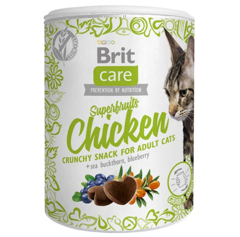 CARE CAT SNACK SUPERFRUITS HÄHNCHEN 100g - BRIT