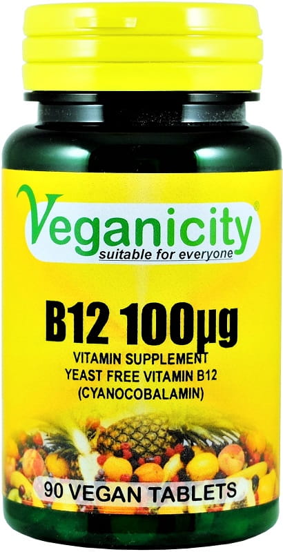 Vitamin B12 Cyanocobalamin 100μg B - 12 Cyanocobalamin 90 Tablet VEGANITÄT