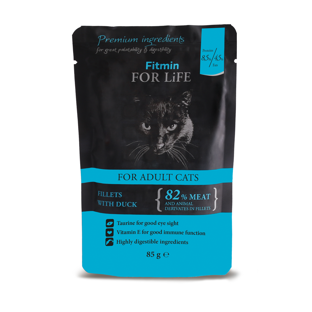 cat For Life Pouch Adult Ente 85g - FITMIN