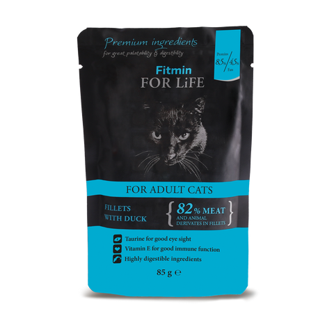 cat For Life Pouch Adult Ente 85g - FITMIN