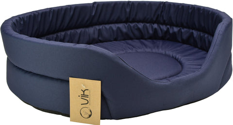 Ovales Bett Nr. 7 76x66x19 Marineblau [1117] - VIK