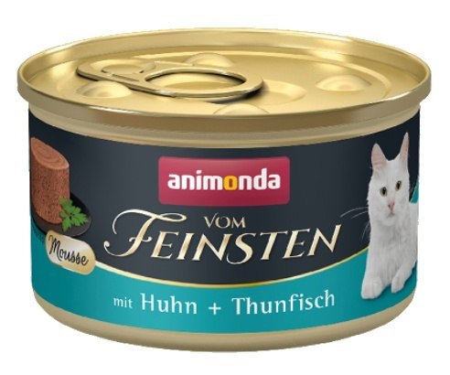 Vom Feinsten Mousse für Katzen Dose mit Huhn und Thunfisch 85g - ANIMONDA