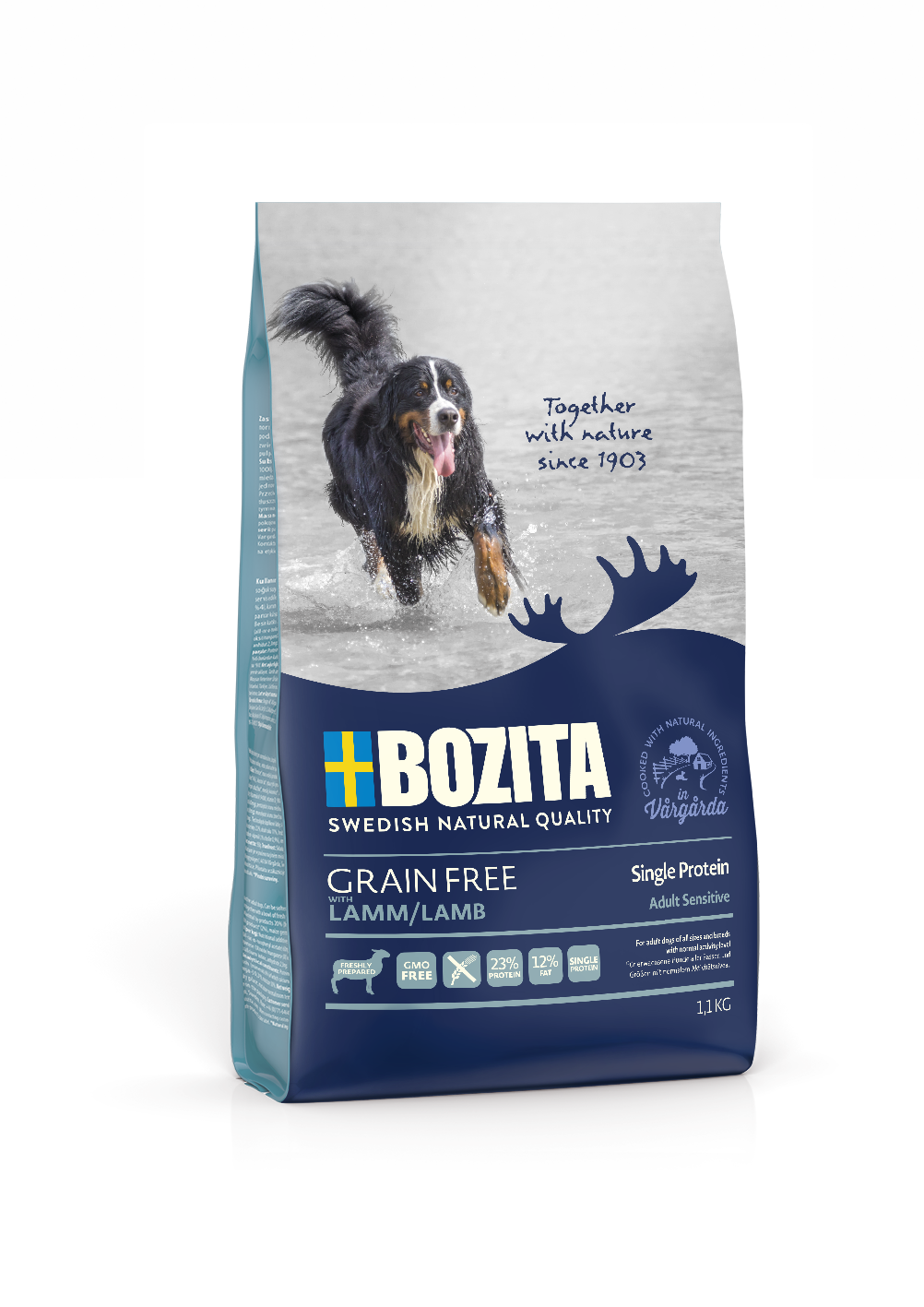 Hund Getreidefrei Adult Sensitive Single Protein Lamm 1,1 kg - BOZITA