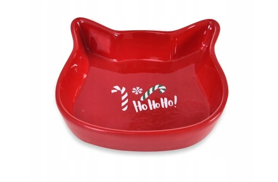 Keramik-Katzennapf Ho Ho Ho Rot 13.6.13.6x3cm [BK-16601] - BARRY KING