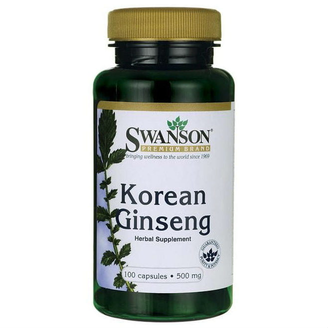 Ginseng 500 mg koreansk Panax-ginseng 100 kapslar från SWANSON