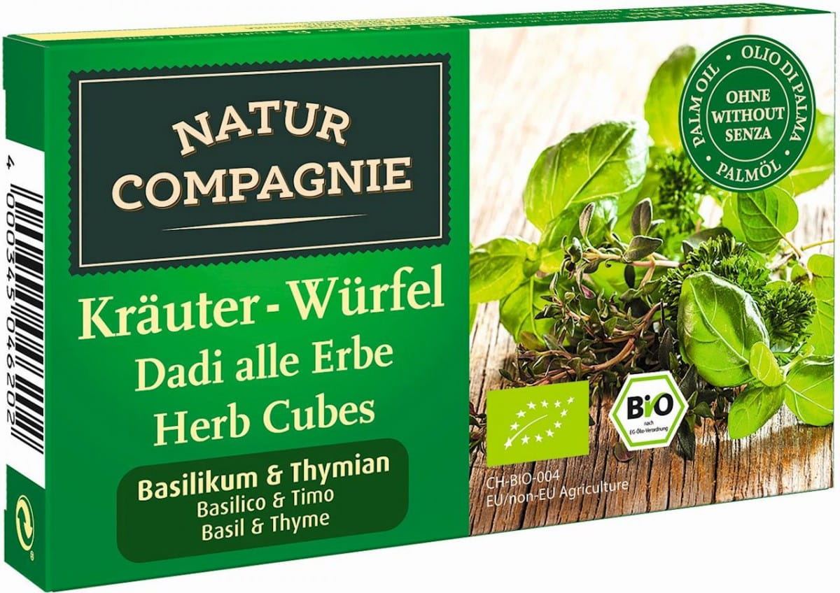 Broth - Herb Cubes with Basil and Thyme ORGANIC 80 g - NATUR COMPAGNIE