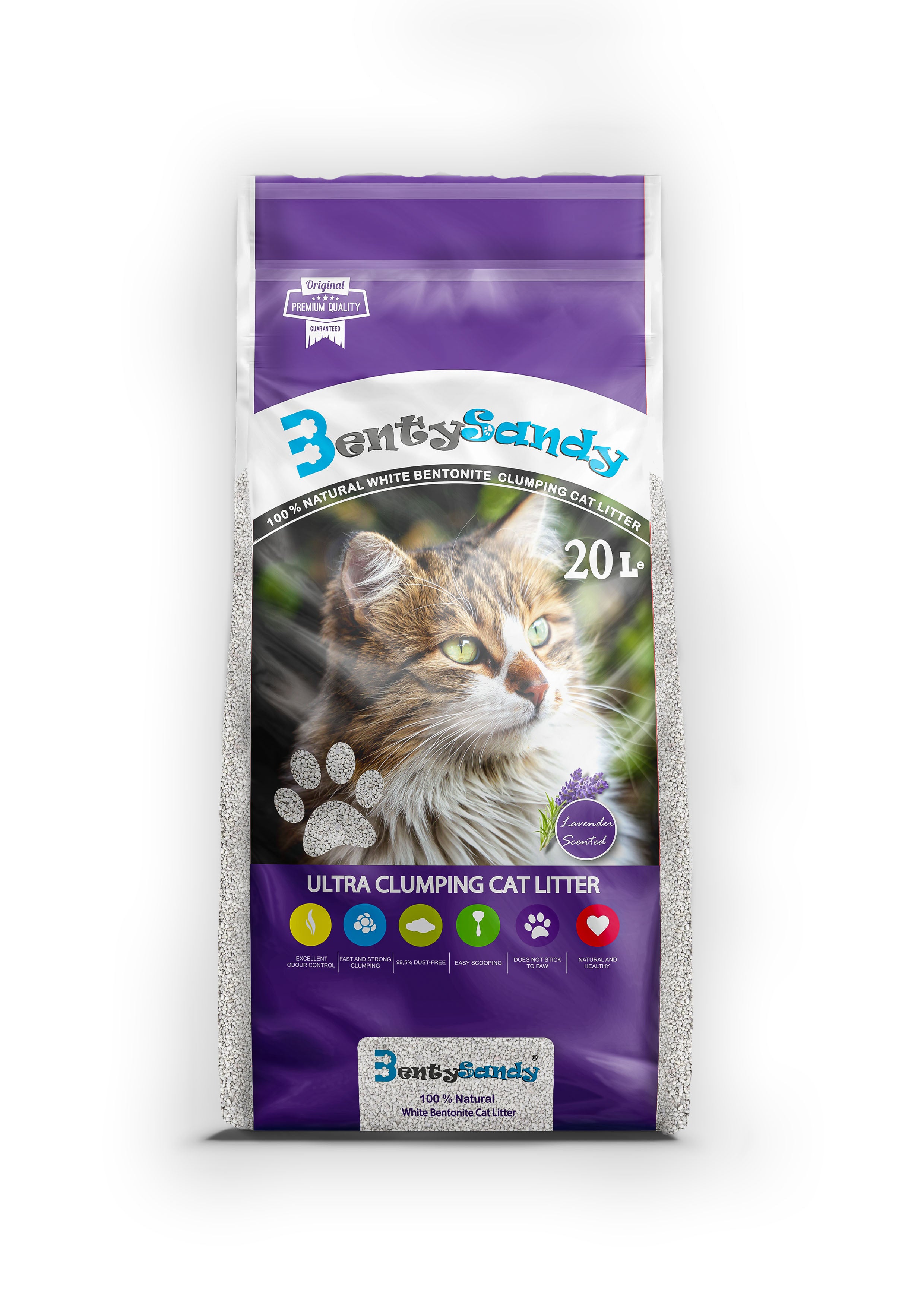 LAVENDER Weißer Lavendel Bentonitstreu 20l - BENTY SANDY