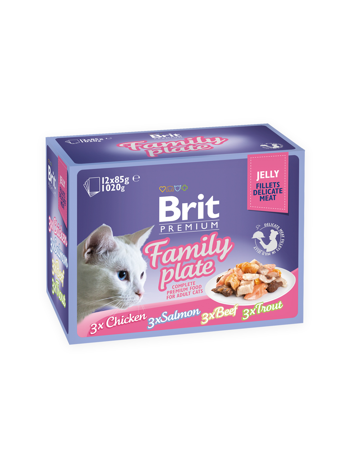 BEUTEL JELLY FILET FAMILY TELLER 12x85g - BRIT