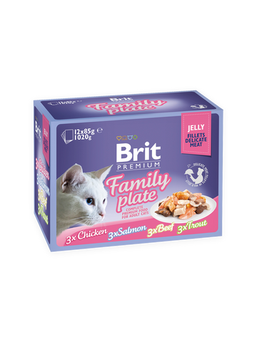 BEUTEL JELLY FILET FAMILY TELLER 12x85g - BRIT