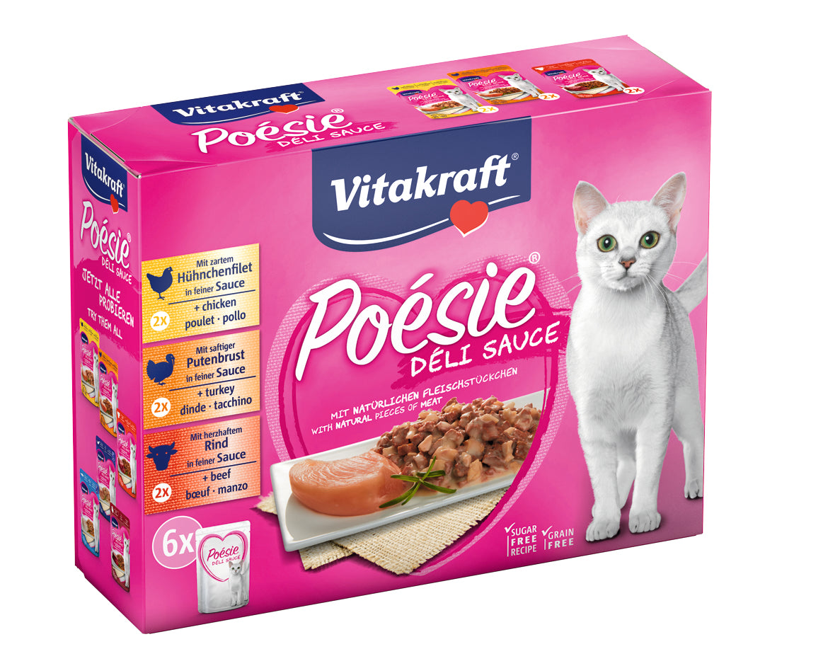 POESIE DELI SAUCE MULTIP.mit Fleisch 7x85g (6+1 gratis) - VITAKRAFT