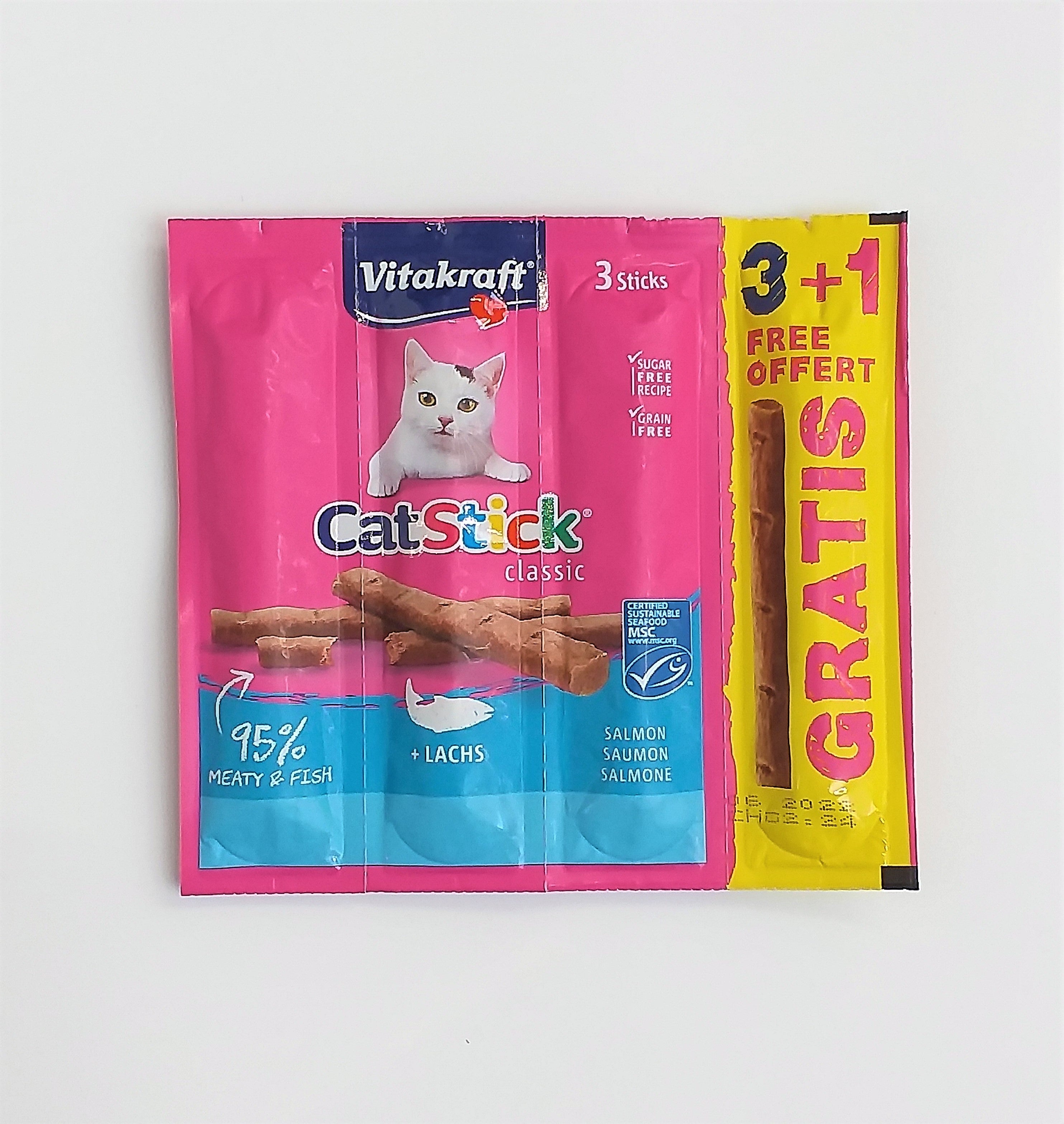 CAT STICK MINI Lachs 3+1 gratis - VITAKRAFT