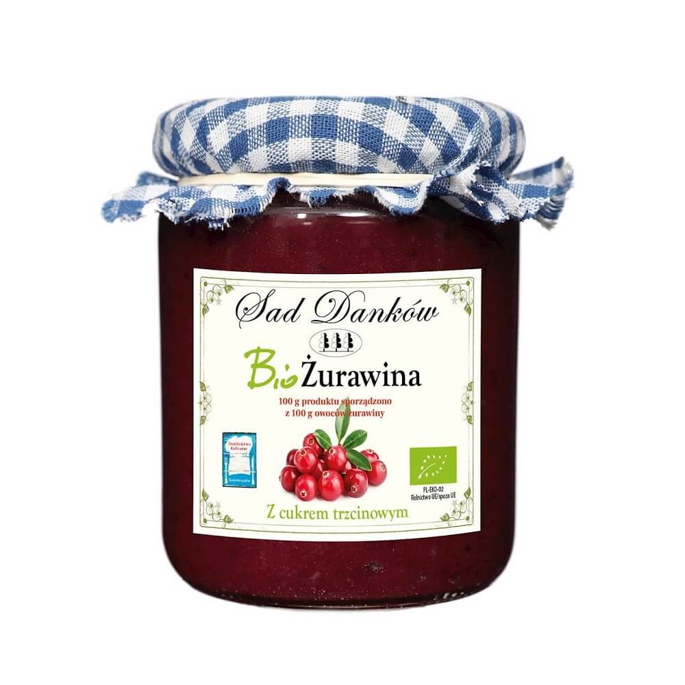Brusinka s třtinovým cukrem BIO 260 g - SAD DANKÓW