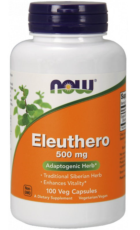 Eleutherococcus Stachelwurzel Eleuthero 500mg 100 kapsler NOW FOODS