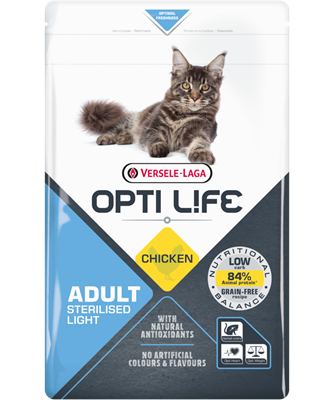 Katze sterilisiert/leicht 7,5 kg - Futter für ausgewachsene, sterilisierte Katzen [441321] 7,5 kg - VERSELE LAGA OPTI LIFE