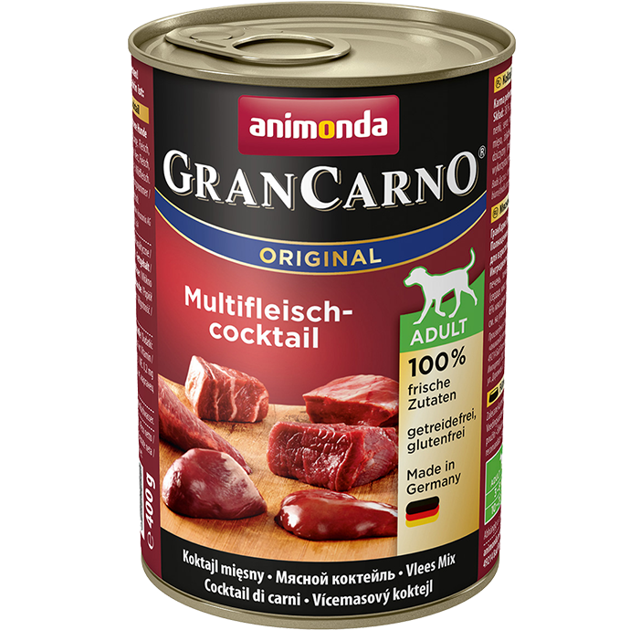 GranCarno Original Adult Dosenmischung aus vier Fleischsorten 400g - ANIMONDA