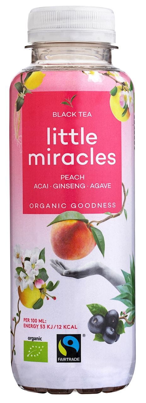 Bebida energética com sabor de chá preto orgânico 330 ml - LITTLE MIRACLES