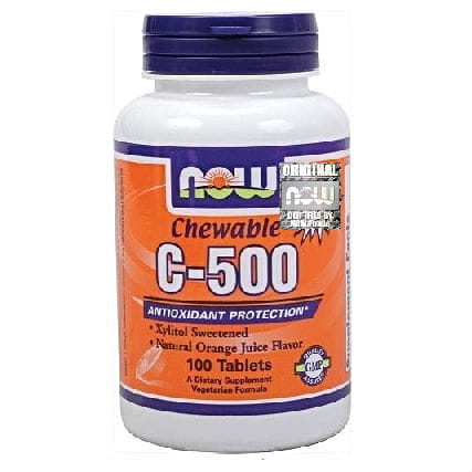 Vitamina C - 500 + Acerola 500 mg 100 compresse masticabili NOW FOODS