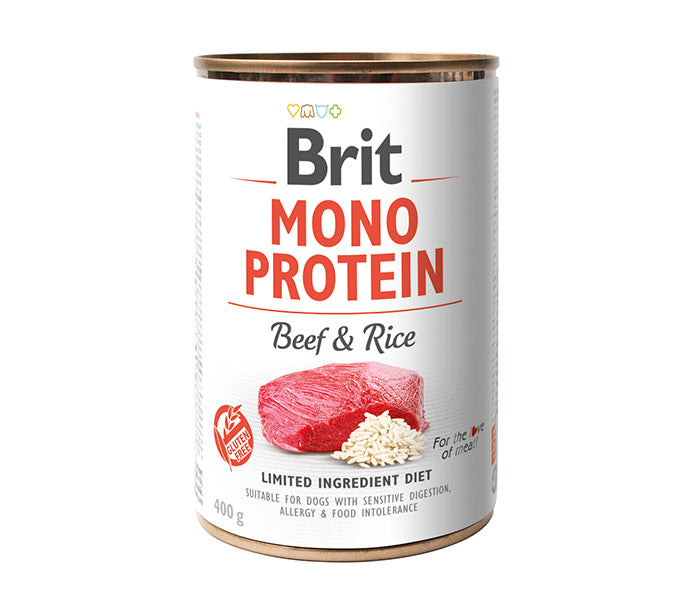 MONO PROTEIN BEEF & RICE Hundedose mit Rindfleisch und Reis 400g - BRIT