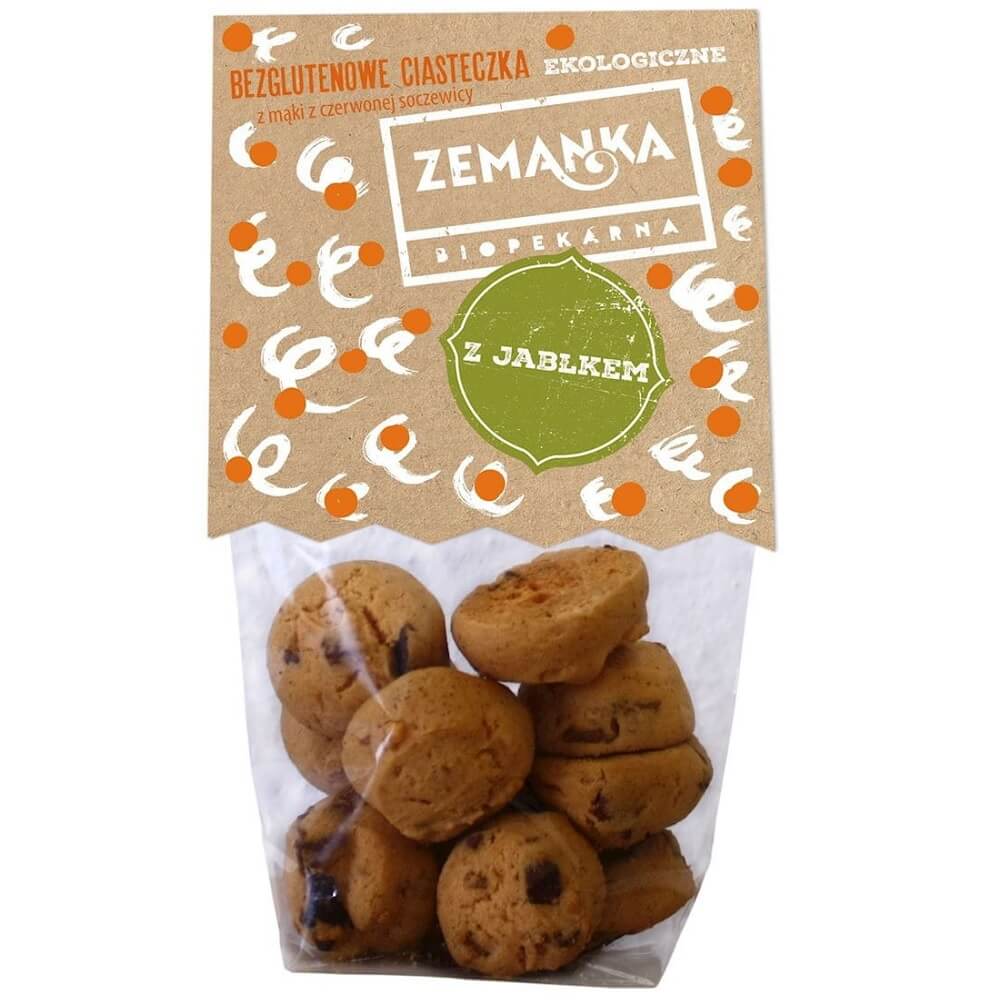 Biscuits sans gluten à base de farine de lentilles rouges à la pomme BIO 100 g - ZEMANKA