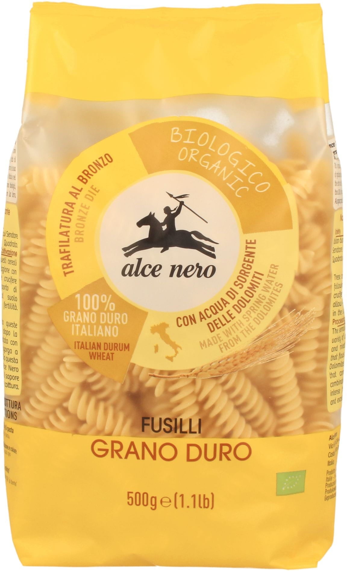 Mì Fusilli (Bột semolina) Hữu cơ 500 g - ALCE NERO