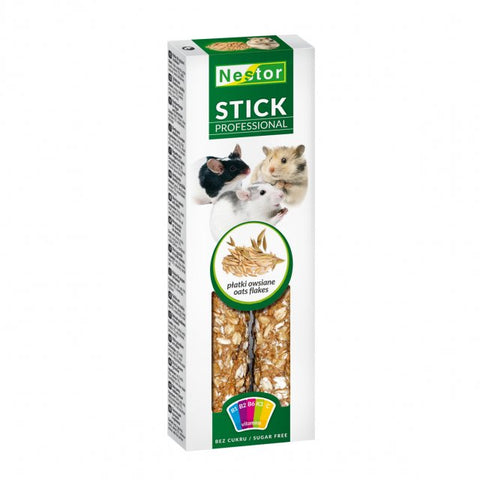 Stick für Nager und Kaninchen Professional - Haferflocken 2 Stk. [P-GPO] - NESTOR