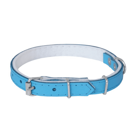 Lederhalsband - 16-45cm Blau - CHABA