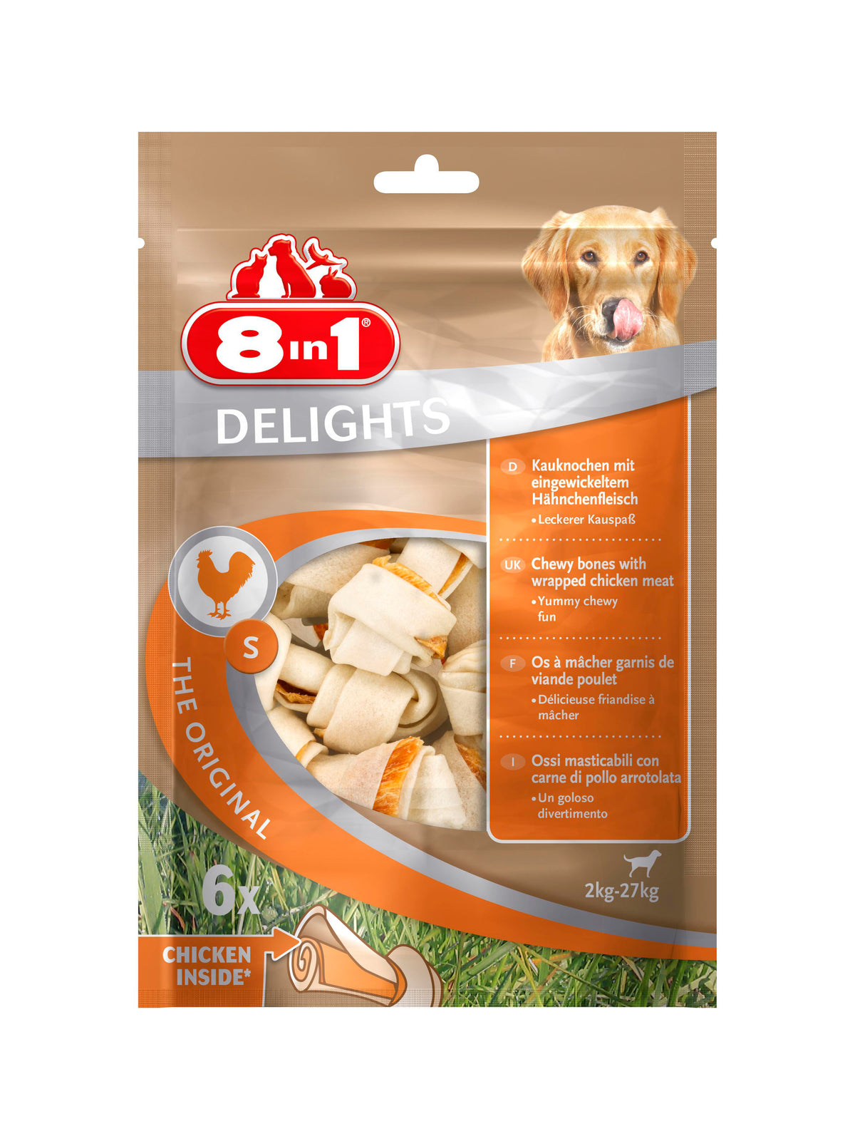 Delights Bone S - Beutel mit 6 Stück - 8IN1