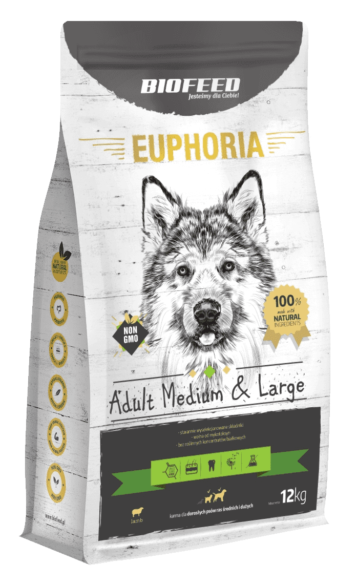 Euphoria Adult Medium&Large Breed - LAMM 12kg - BIOFEED