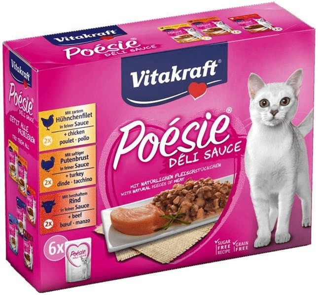 POESIE DELI SAUCE MULTIPAK mit Fleisch für Katzen 6x85g - VITAKRAFT