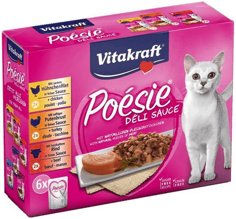 POESIE DELI SAUCE MULTIPAK mit Fleisch für Katzen 6x85g - VITAKRAFT