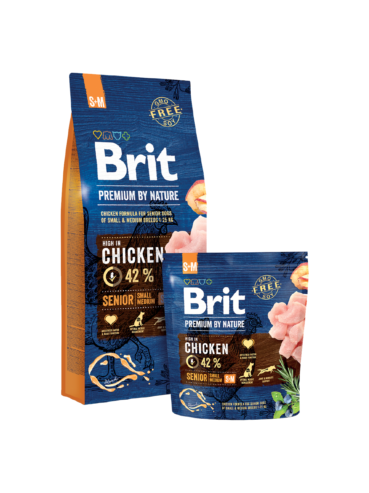 PREMIUM BY NATURE SENIOR S+M 1 kg - BRIT