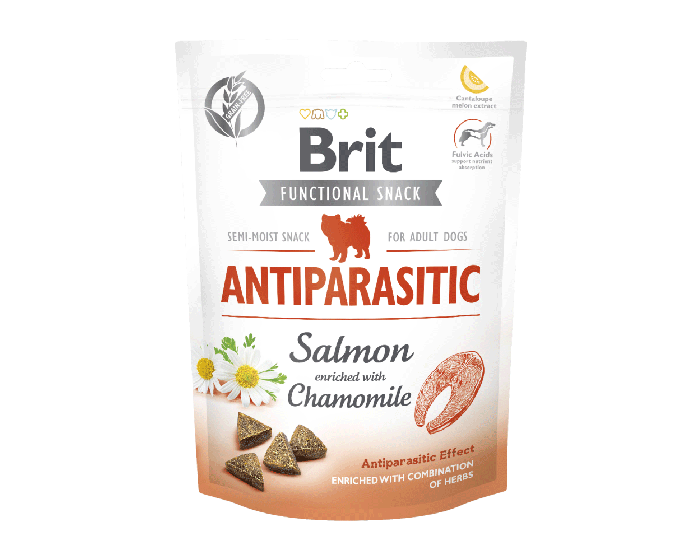 CARE Dog Functional Snack Antiparasitärer Lachs & Kamille 150g - BRIT