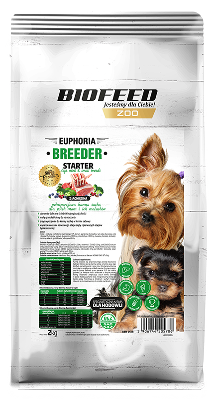 EUPHORIA BREEDER STARTER Mini & Small für Hundemama und ihre Babys mit Lamm 2kg - BIOFEED