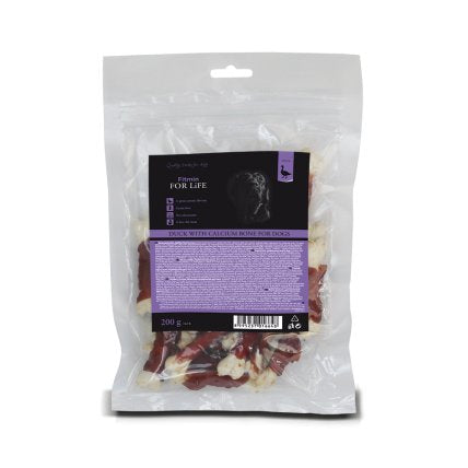 FFL Hundesnack Ente mit Kalziumknochen 200g - FITMIN