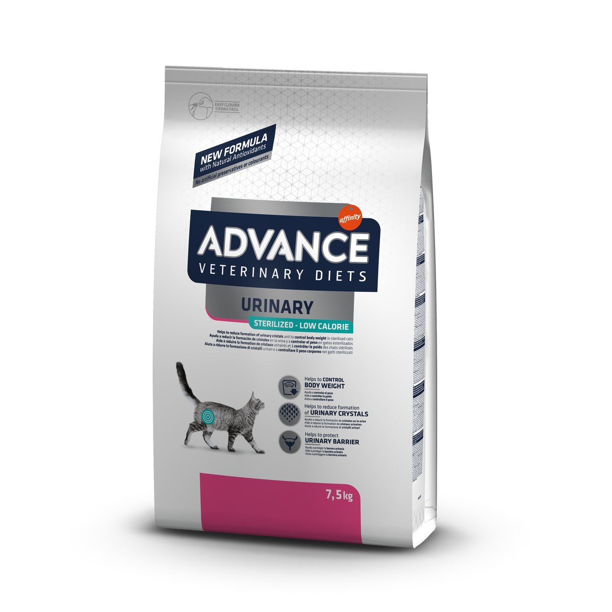 DIET Urinary Sterilized Low Calorie - Trockenfutter für sterilisierte Katzen 7,5kg [924021] - ADVANCE