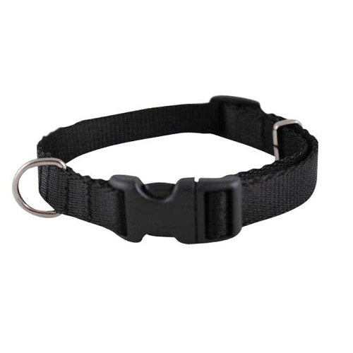 Glattes verstellbares Halsband 30 - schwarz - CHABA