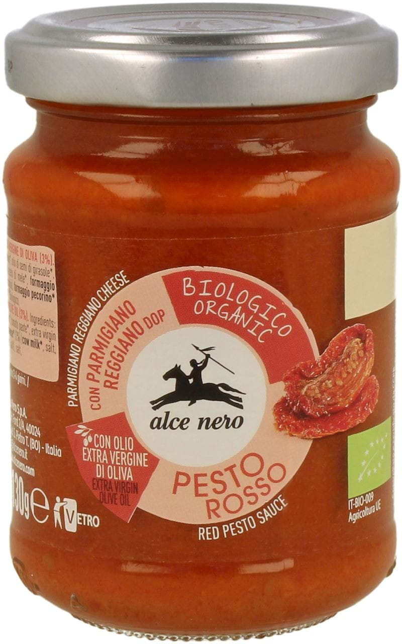 Pesto vermelho de tomates secos orgânicos 130 g - ALCE NERO