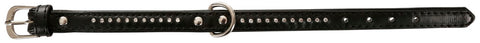 Halsband mit Kristallen, 34-29 cm, 16 mm, schwarz [80256] - KERBL