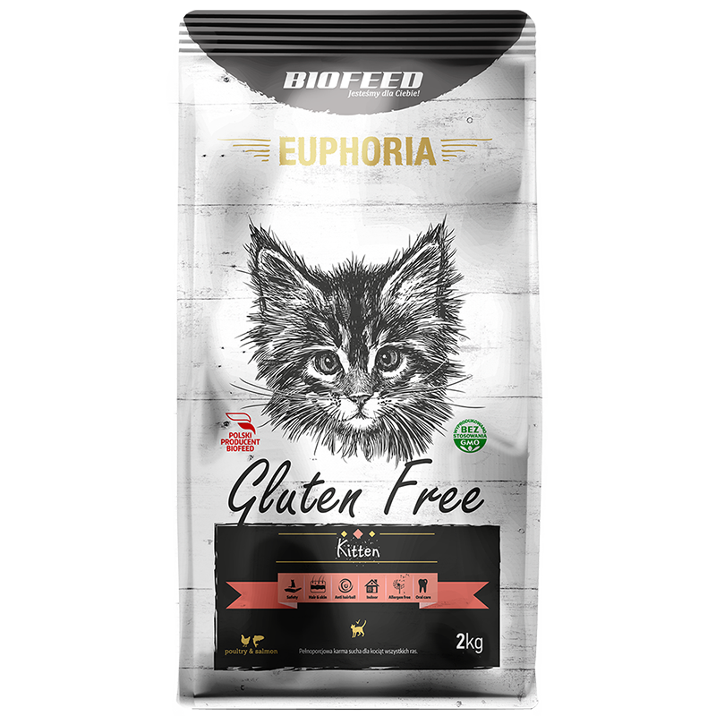 EUPHORIA Kitten Grain Free für Kätzchen mit Huhn und Süßkartoffel 2kg - BIOFEED