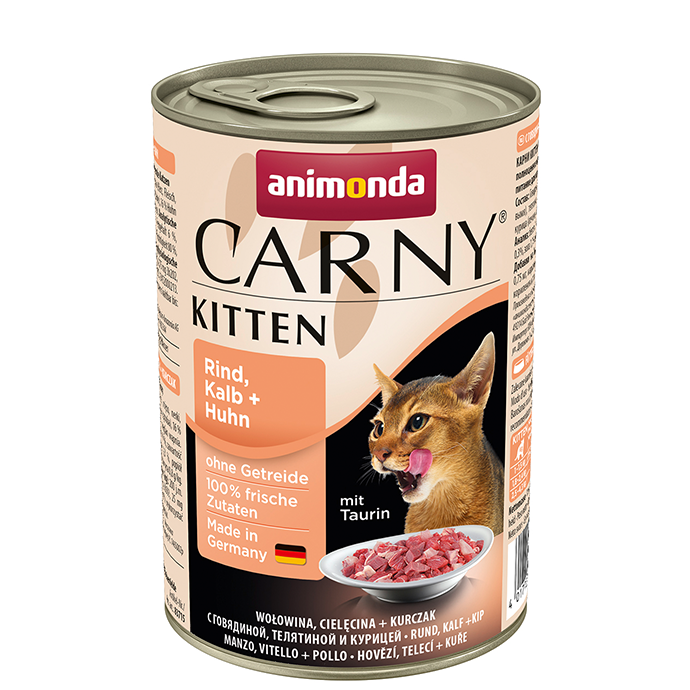 Carny Kitten Dose mit Rind, Kalb und Huhn 400g - ANIMONDA