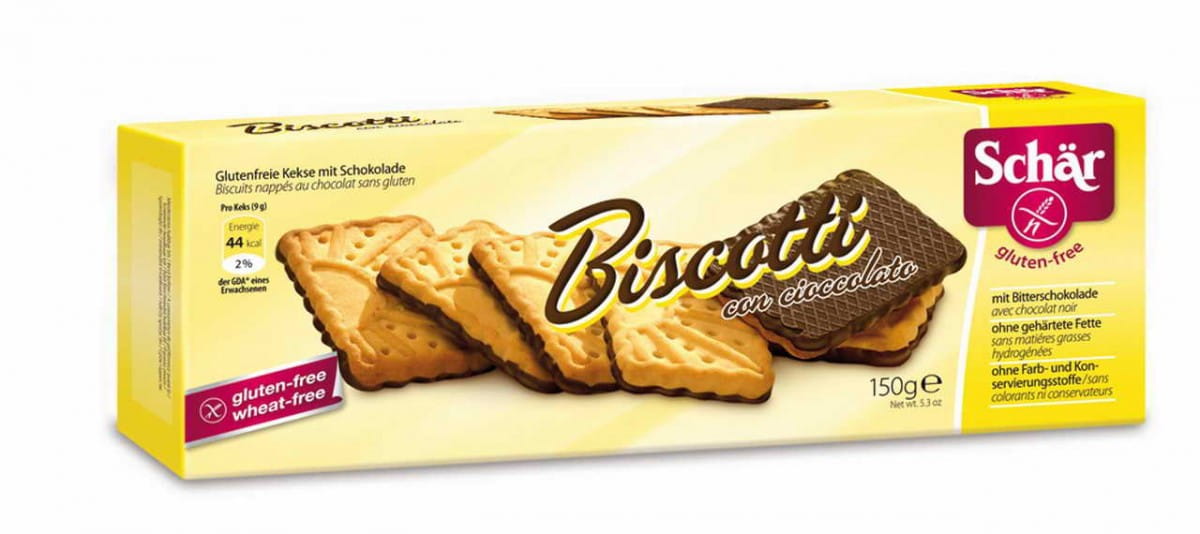 Biscotti con cioccolato glutenfreie Schokoladenkekse 150 g SCHÄR