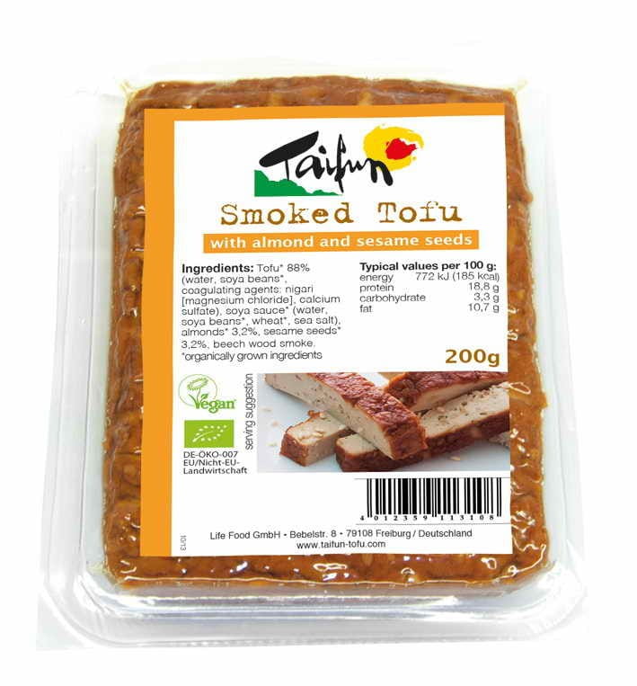 Uzené tofu s mandlemi a sezamem BIO 200 g TAIFUN