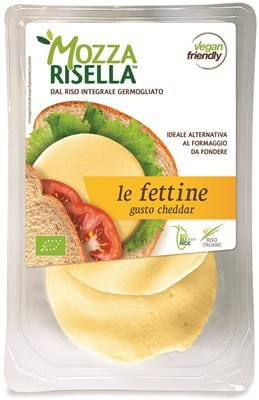 Formaggio vegano a base di riso integrale tipo Cheddar BIO 80 g MOZZARISELLA